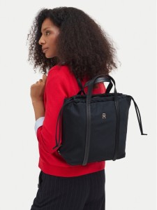 Tommy Hilfiger Plecak Th Soft Nylon Tote/Backpack AW0AW19029 Granatowy