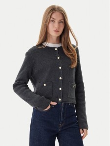 Tommy Hilfiger Kardigan WW0WW46441 Szary Regular Fit