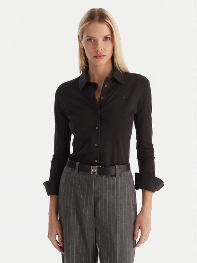 Tommy Hilfiger Koszula 1985 WW0WW43528 Czarny Slim Fit