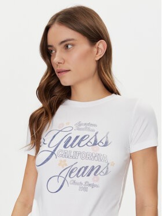 Guess Jeans T-Shirt W5GI24 J1314 Biały Regular Fit