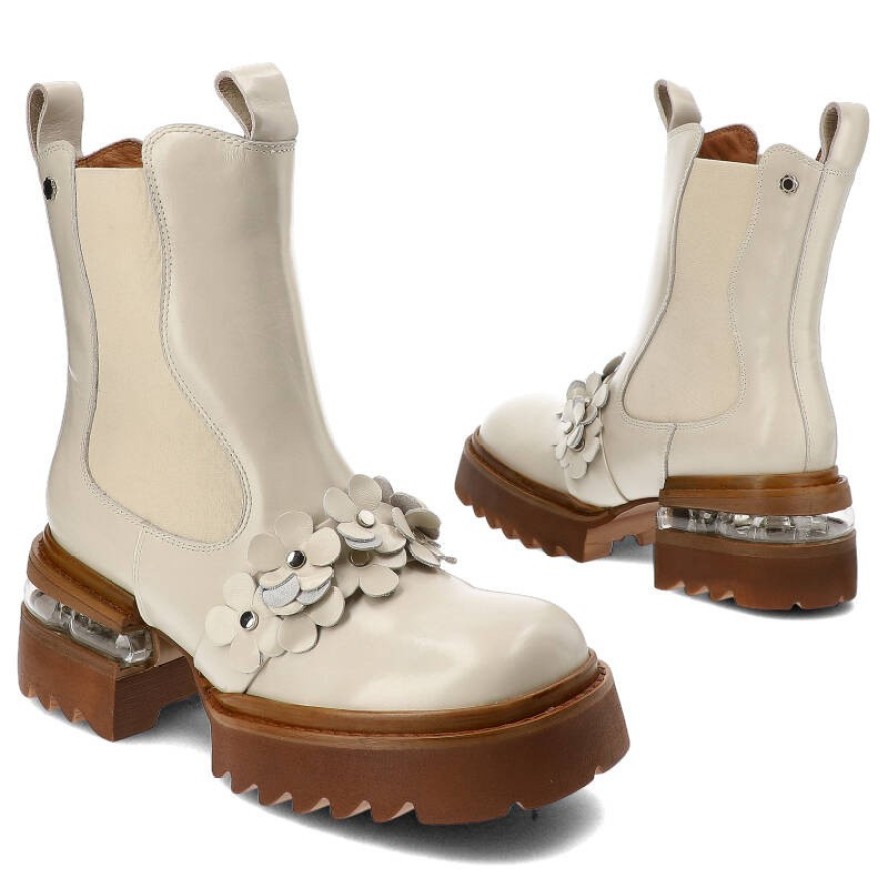 Białe Botki Tuffoni Stylowe Buty Damskie