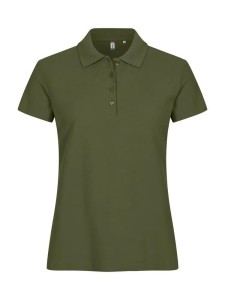 clique Basic Polo Women – 100% bawełna, wygodne dopasowanie – olive green