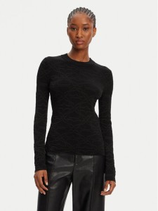 HUGO Sweter Satero 50542604 Czarny Slim Fit