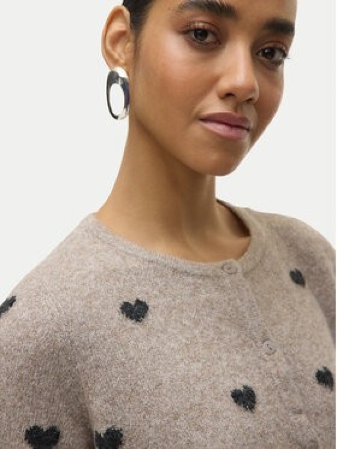 Vero Moda Kardigan Doffy 10330795 Beżowy Regular Fit
