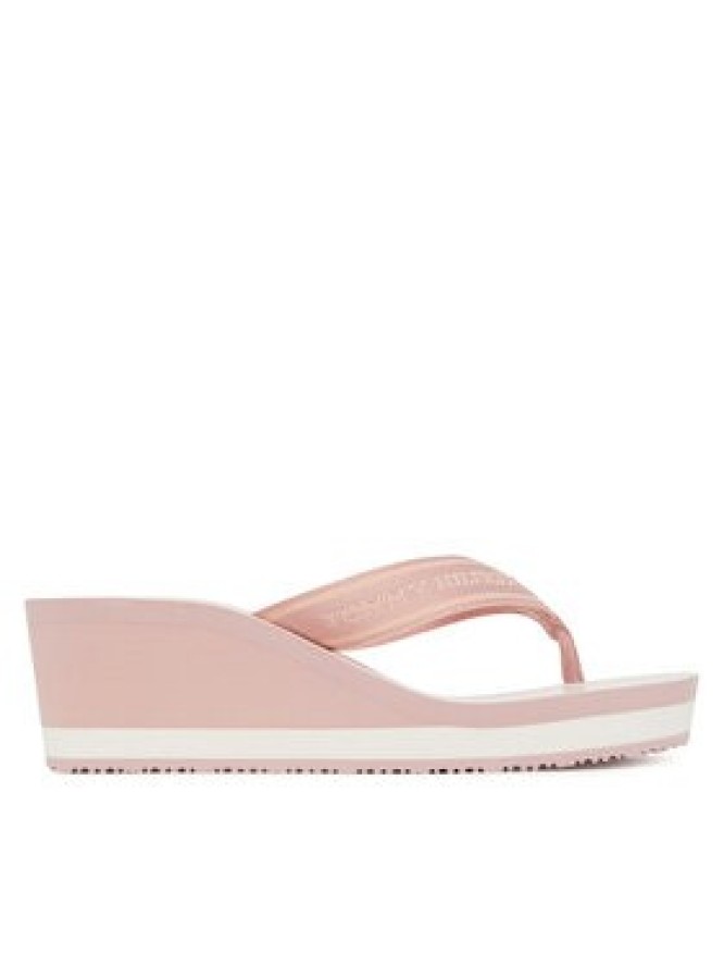 Tommy Hilfiger Japonki Th Stripes Wedge Beach Sandal FW0FW08521 Różowy