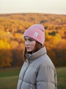Czapka beanie - różowy
