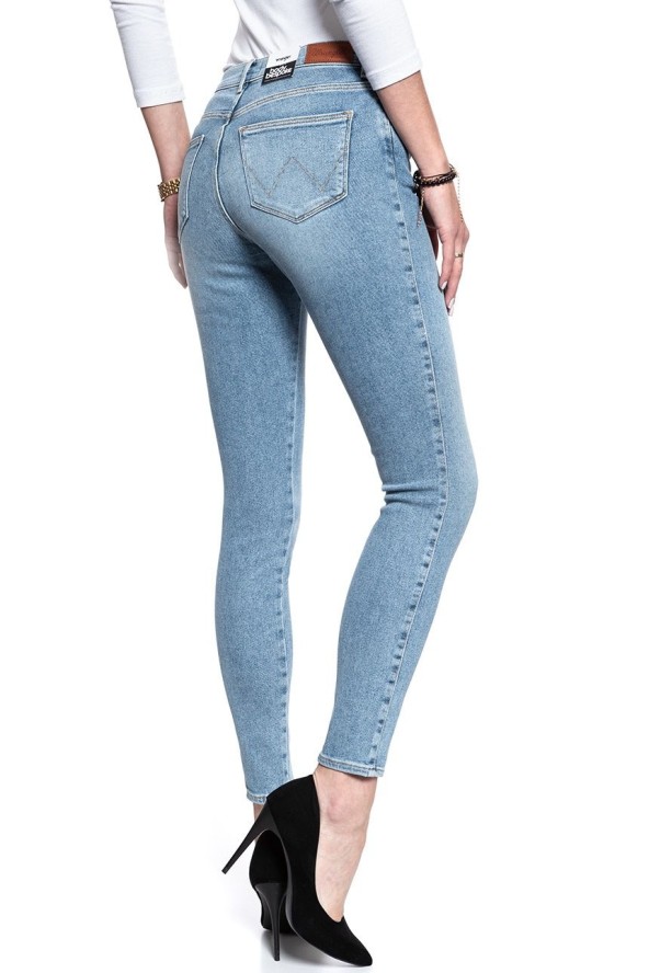 WRANGLER HIGH SKINNY BLUE POWDER W27HFS15L 112128076