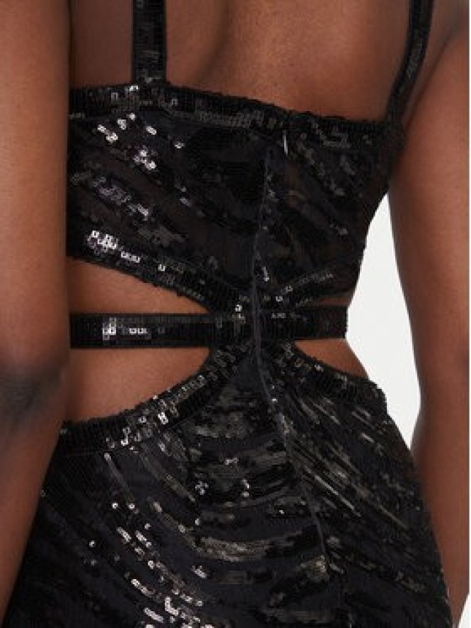 Just Cavalli Sukienka wieczorowa 78PAO951 Czarny Slim Fit