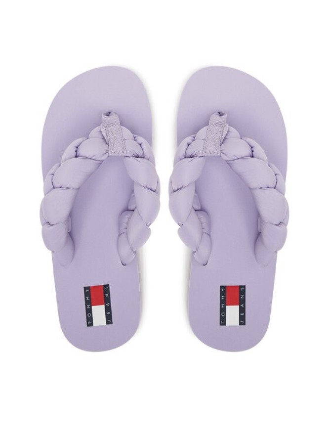 Tommy Jeans Japonki Braided Thong Beach Sandal EN0EN02877 Fioletowy