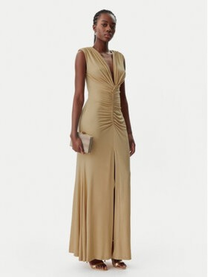 Rinascimento Sukienka wieczorowa CFC0122483003 Złoty Regular Fit