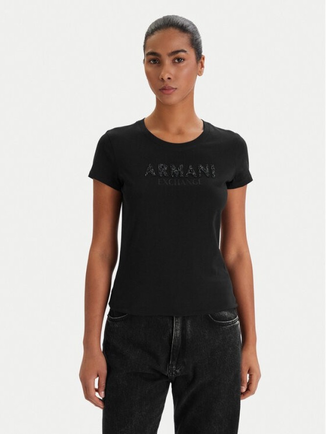 Armani Exchange T-Shirt XW002106 AF10356 UC001 Czarny Slim Fit