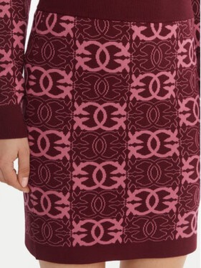 PINKO Spódnica mini Bang Bang 106040 A2YD Bordowy Slim Fit