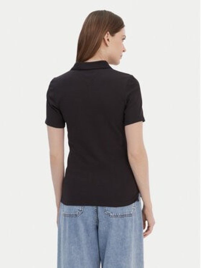 Tommy Hilfiger Polo 1985 WW0WW42047 Czarny Slim Fit