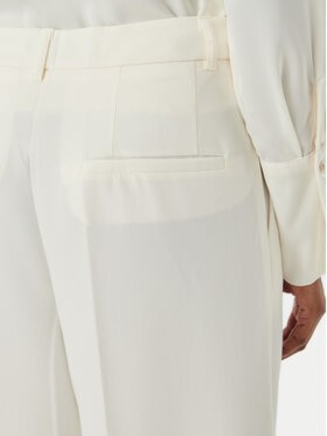 Rinascimento Spodnie palazzo CFC0123671003 Écru Regular Fit