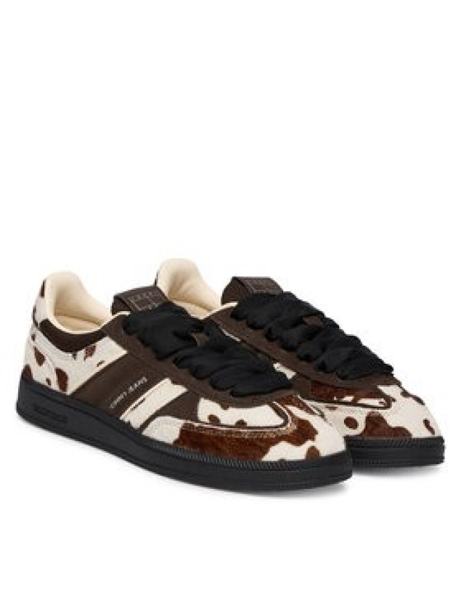 Tommy Jeans Sneakersy The Greenwich Edge Calf Hair EN0EN03007 Brązowy