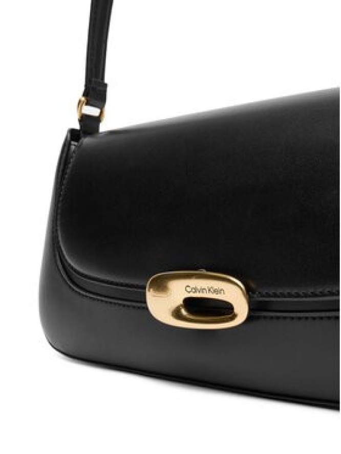 Calvin Klein Torebka Hardware Flap Shoulder Bag LV04F3146G Czarny