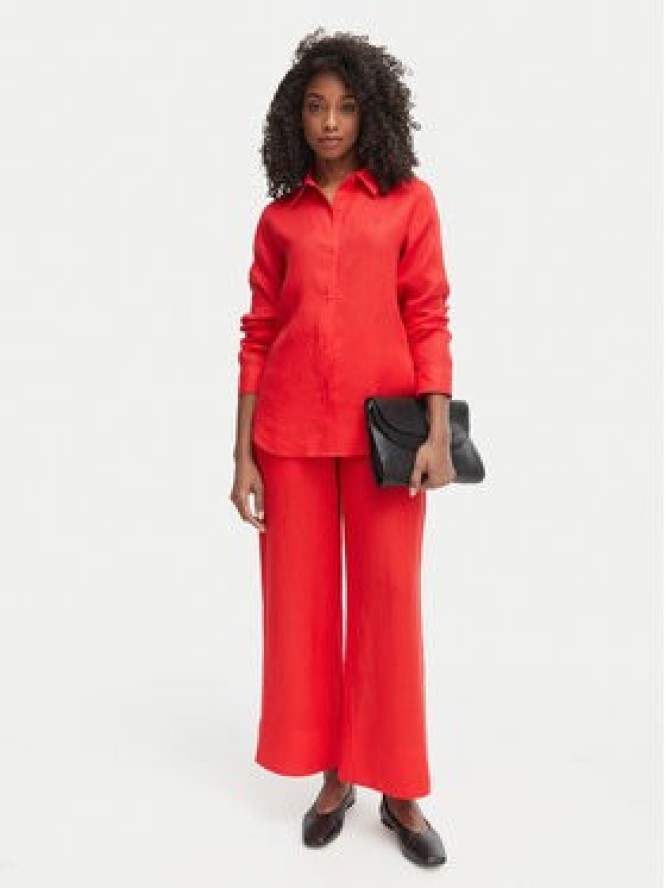 Tommy Hilfiger Spodnie materiałowe WW0WW48970 Czerwony Wide Leg