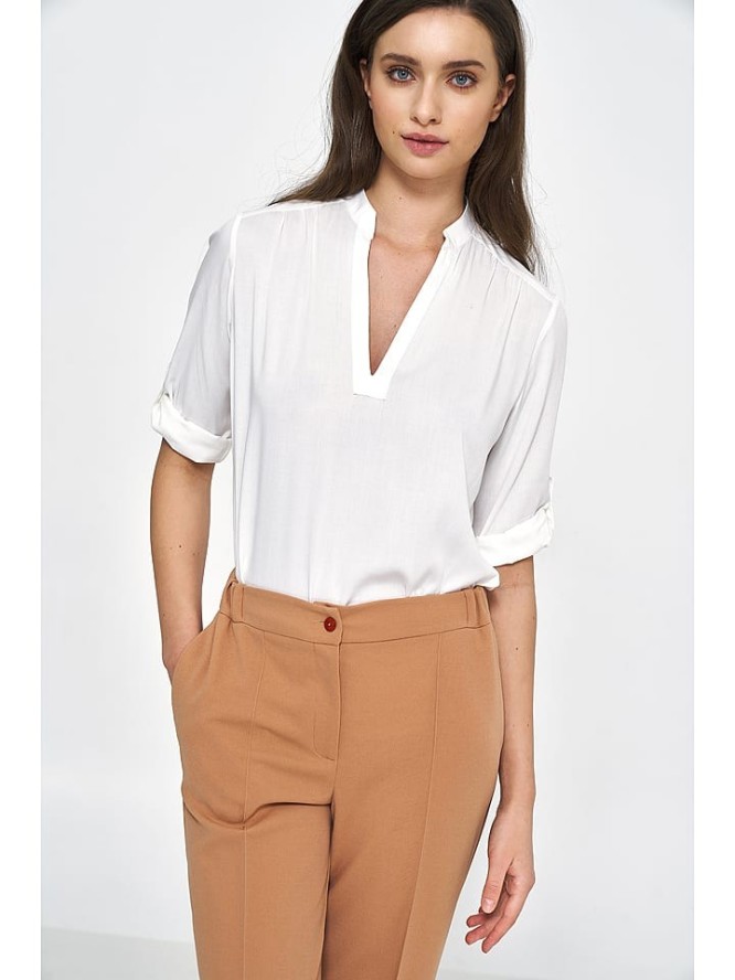 Nife Bluzka w kolorze kremowym rozmiar: 34