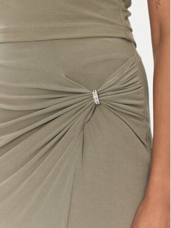 Guess Spódnica midi W5GD0E KAQL2 Khaki Regular Fit