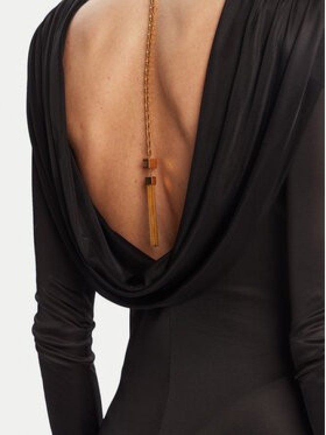 Elisabetta Franchi Sukienka wieczorowa AB-R10-56E2-V690 Czarny Regular Fit