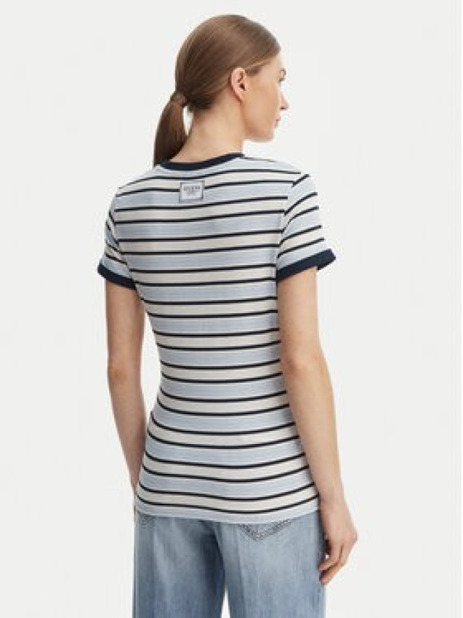 Guess T-Shirt W6GI18 K3040 Niebieski Classic Fit