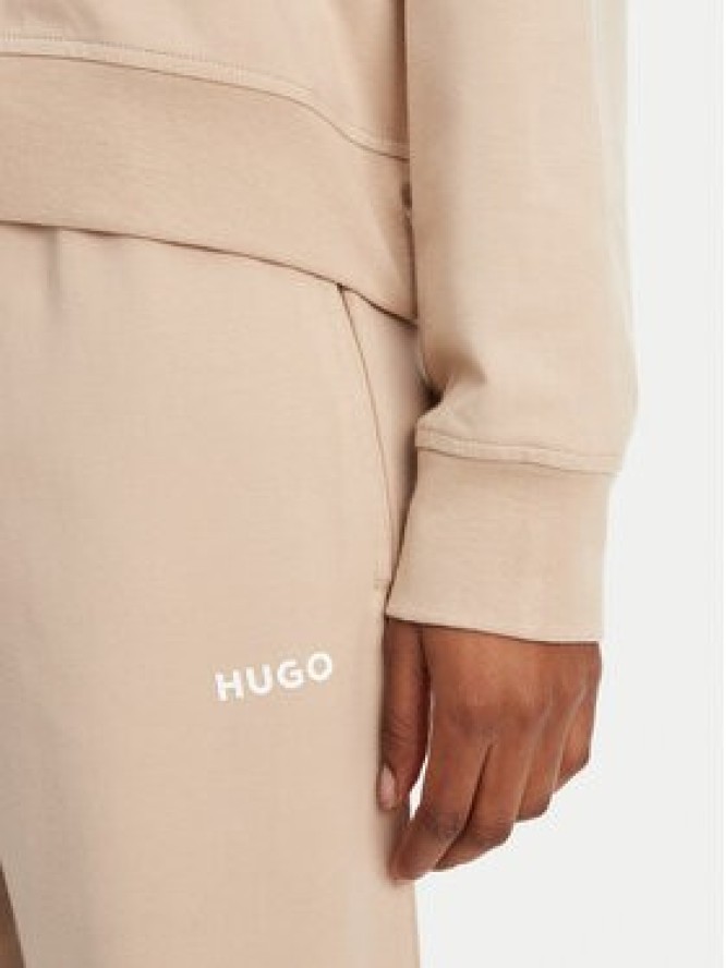 HUGO Bluza 50490594 Beżowy Regular Fit