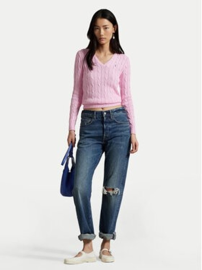 Polo Ralph Lauren Sweter 211971870006 Różowy Slim Fit