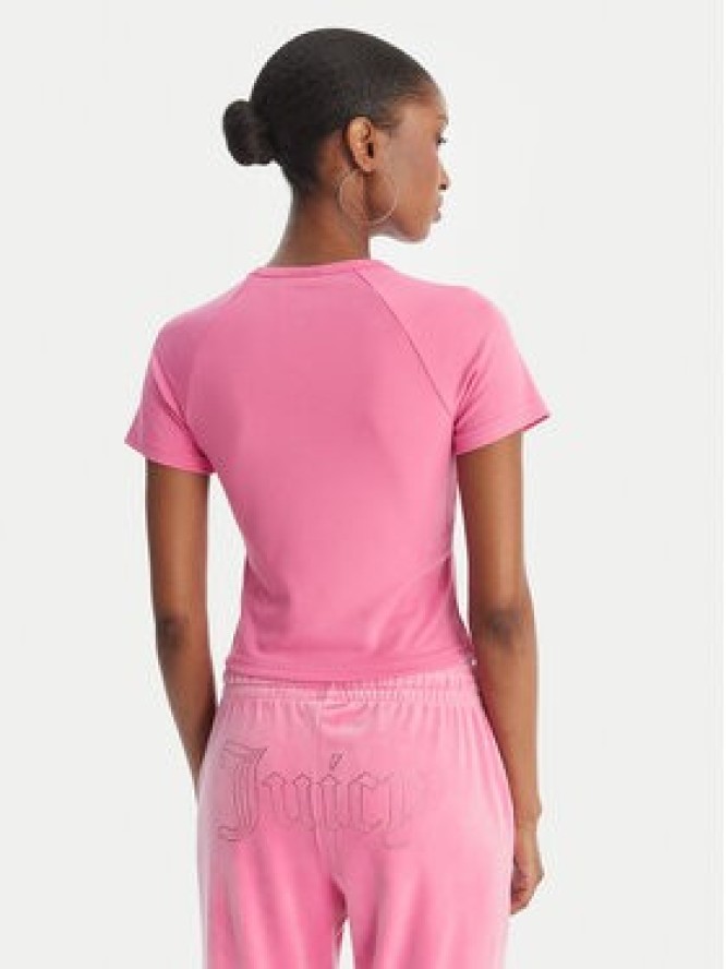 Juicy Couture T-Shirt Baby JCWCT126317 Różowy Slim Fit