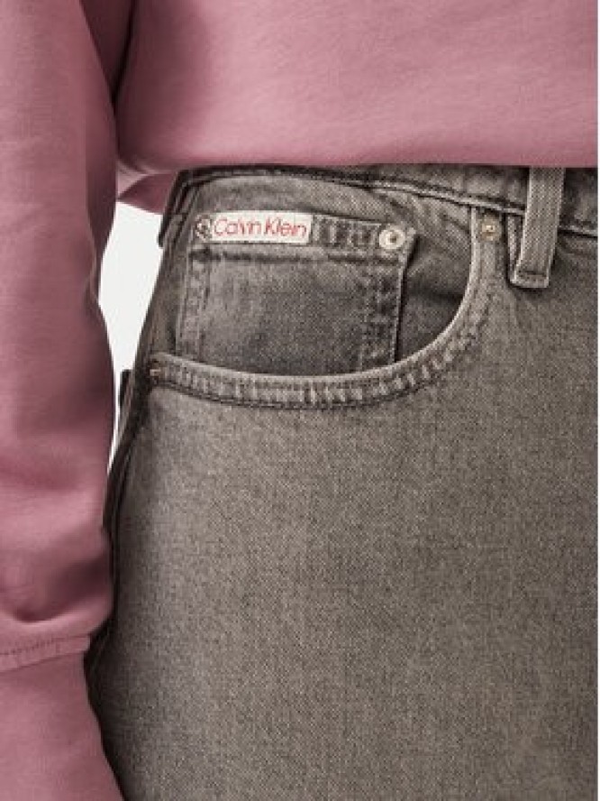 Calvin Klein Jeans Jeansy LV047H937G Szary Mom Fit