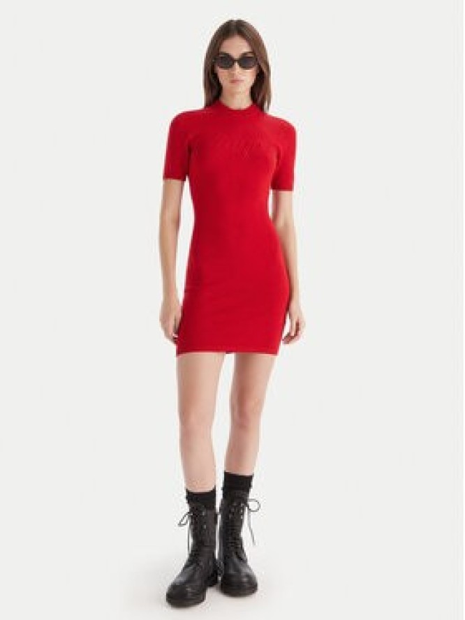 HUGO Sukienka dzianinowa Sbloggy 50543324 Czerwony Slim Fit