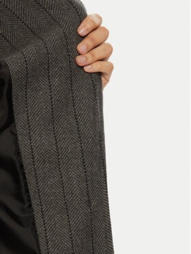 Please Płaszcz przejściowy K0GCCTG000 Szary Regular Fit