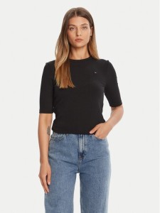 Tommy Hilfiger Bluzka WW0WW47308 Czarny Slim Fit