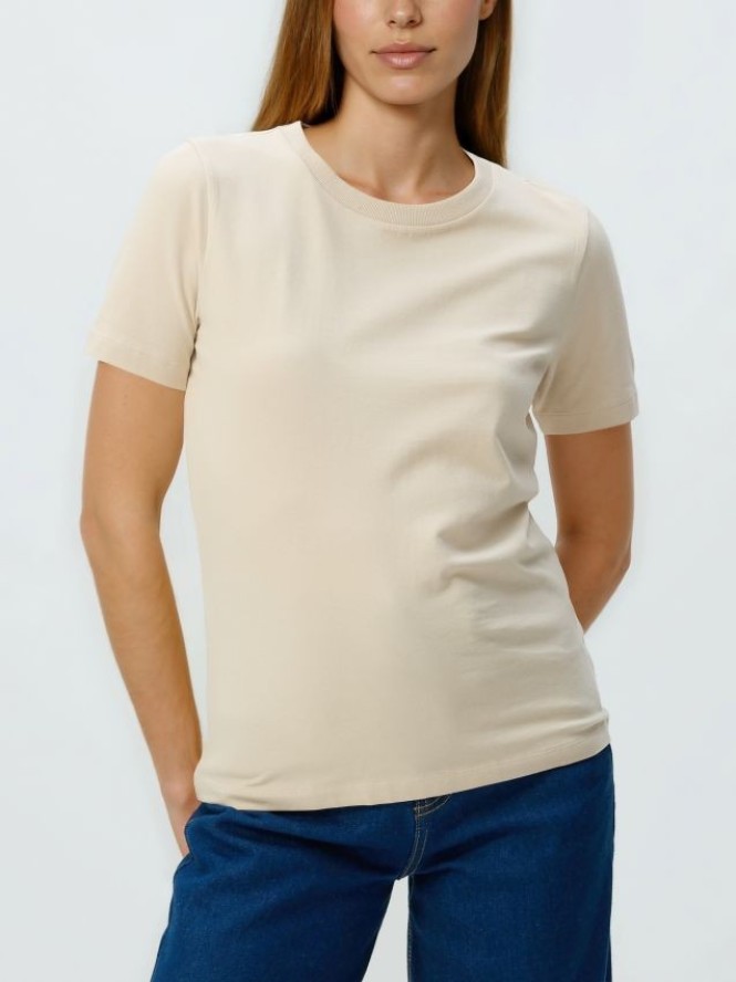 T-shirt regular - kremowy
