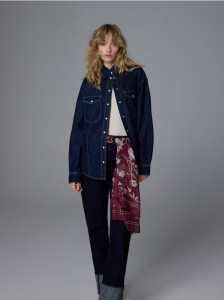 Wzorzysty szal - burgundowy