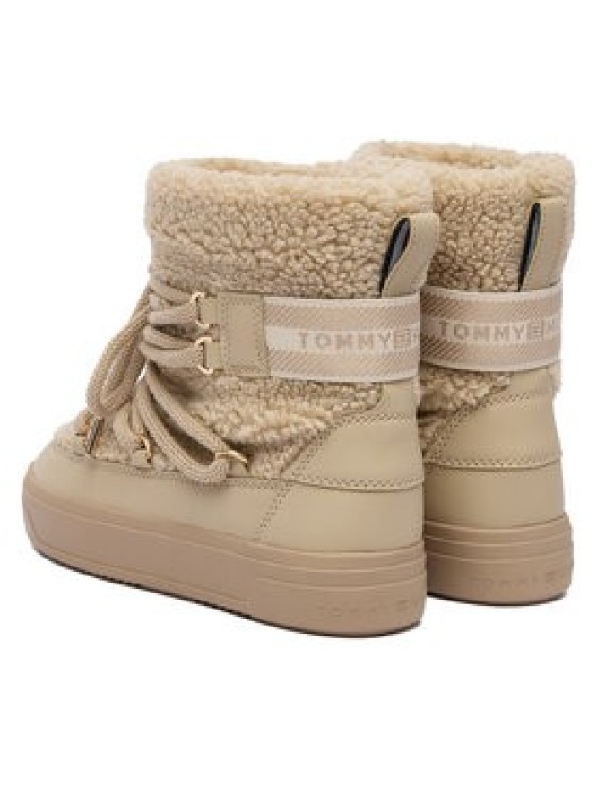 Tommy Hilfiger Śniegowce Faux Shearling Snowboot FW0FW08788 Écru