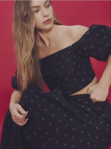 Wzorzysta spódnica midi - wielobarwny