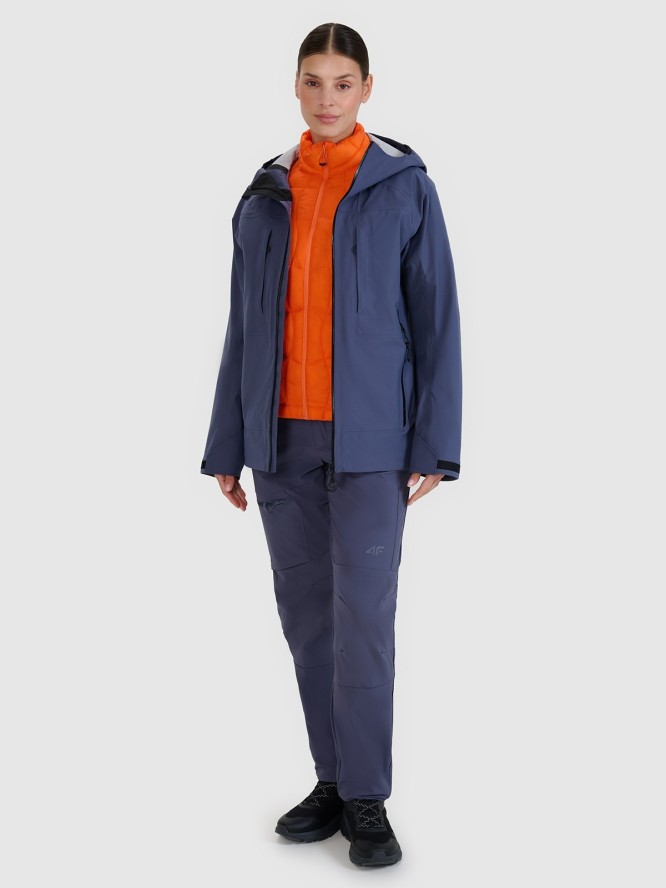 4F Kurtka puchowa trekkingowa z wypełnieniem Primaloft Silver damska - pomarańczowa XS