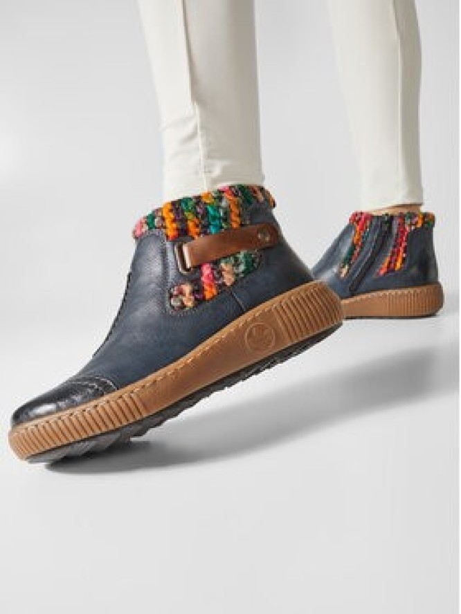 Rieker Botki Z6684-14 Granatowy