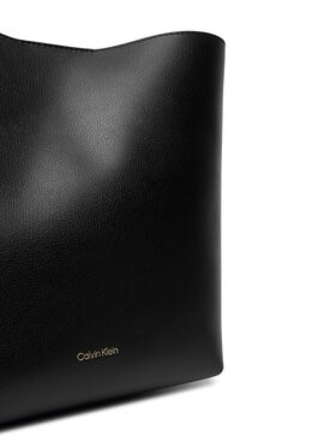 Calvin Klein Torebka Foil Logo Medium LV04F3736G Czarny
