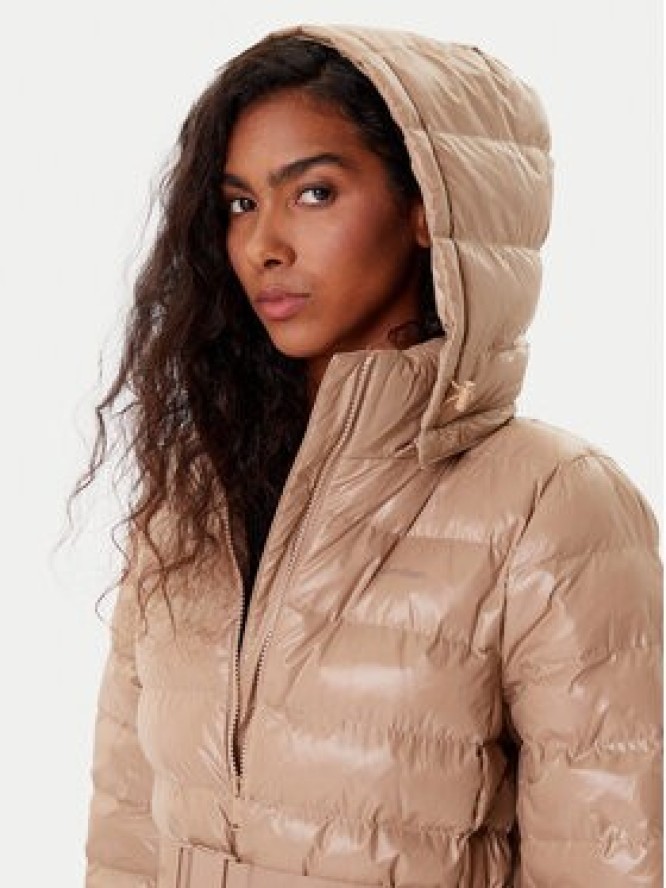 Calvin Klein Kurtka zimowa LV044D543G Beżowy Slim Fit