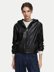 Calvin Klein Jeans Kurtka z imitacji skóry LV047G516G Czarny Regular Fit
