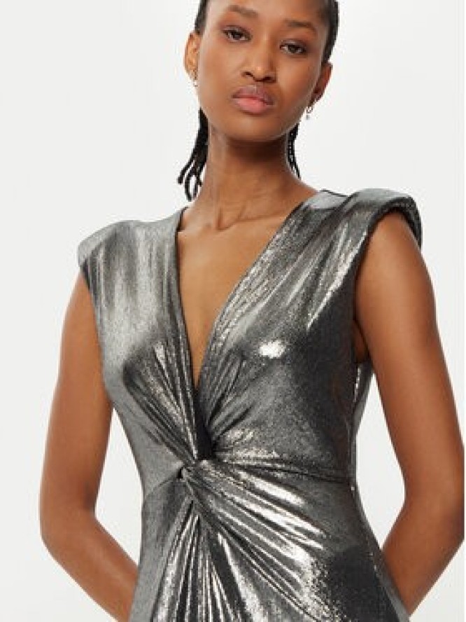 Rinascimento Sukienka wieczorowa CFC0019762002 Srebrny Regular Fit