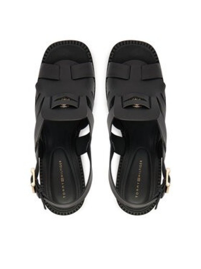 Tommy Hilfiger Sandały Cross Blocked Heel Sandal FW0FW09135 Czarny