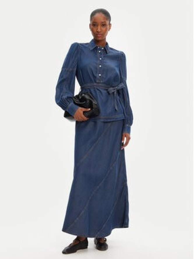 Munthe Koszula jeansowa Pikine 252101525207 Niebieski Regular Fit