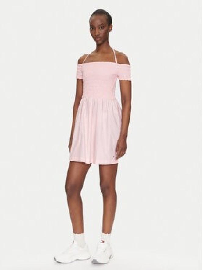 Tommy Jeans Sukienka letnia DW0DW20343 Różowy Slim Fit