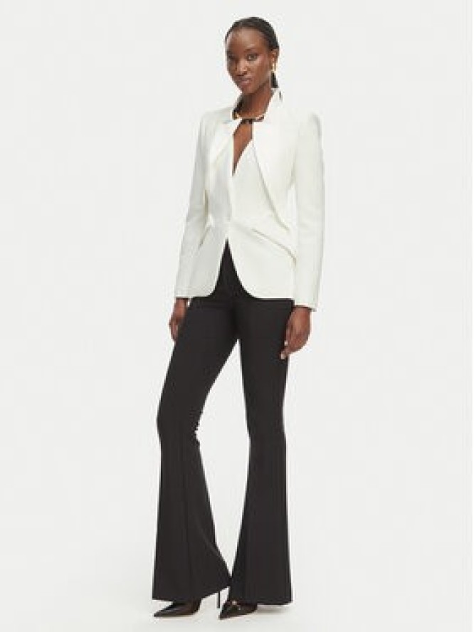 Elisabetta Franchi Marynarka GI-192-61E2-V490 Biały Regular Fit