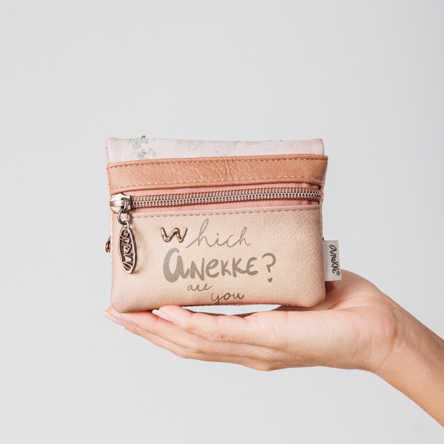 Beżowa Mała Damska Portmonetka Anekke