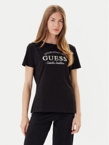 Guess T-Shirt V5YI12 J1314 Czarny Regular Fit
