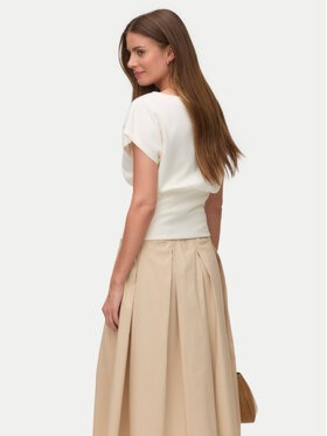 Vero Moda Bluzka Smilla 10355466 Beżowy jasny Regular Fit