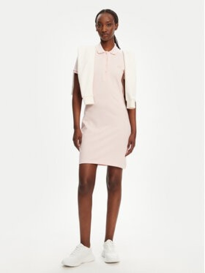 Lacoste Sukienka codzienna EF5473 Różowy Slim Fit